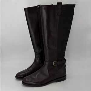 Cole Haan Women's Cape Stretch Side-Buckle Brown Knee High Boots